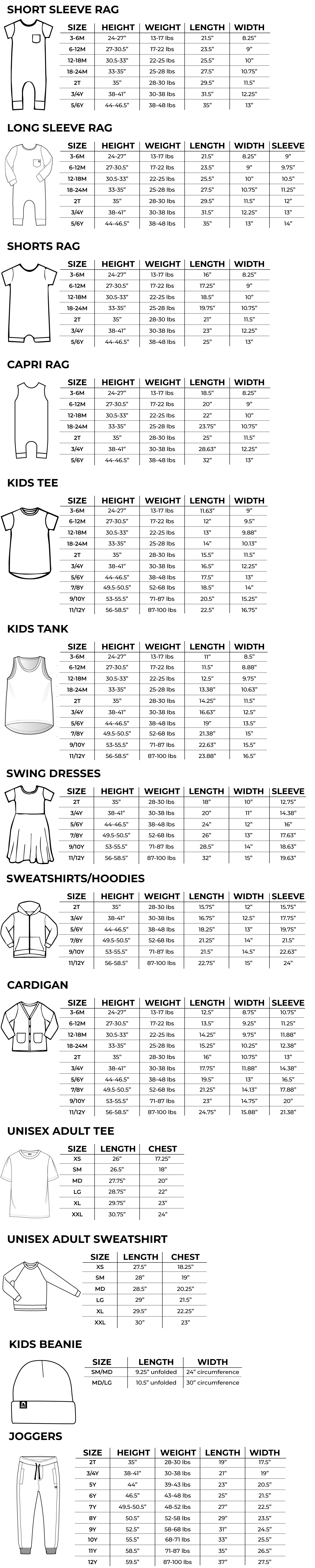 Rag and bone size hot sale chart